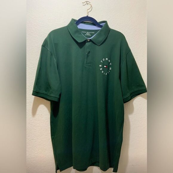 TOMMY HILFIGER ICON REGULAR FIT soft cotton Embroidery logo Polo 2XL - Picture 1 of 5